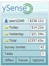 Screenshot of ySense Addon / Extension